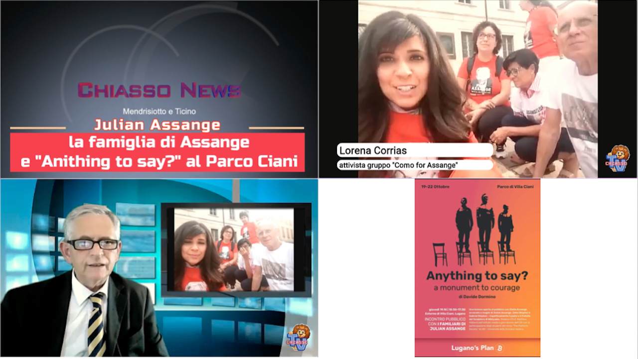 'Chiasso News 14 ottobre 2023 - La famiglia di Assange al Parco Ciani di Lugano ' episoode image