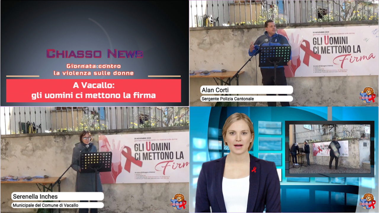 'Chiasso News 25 novembre 2023 - A Vacallo: Gli uomini ci mettono la firma ' episoode image