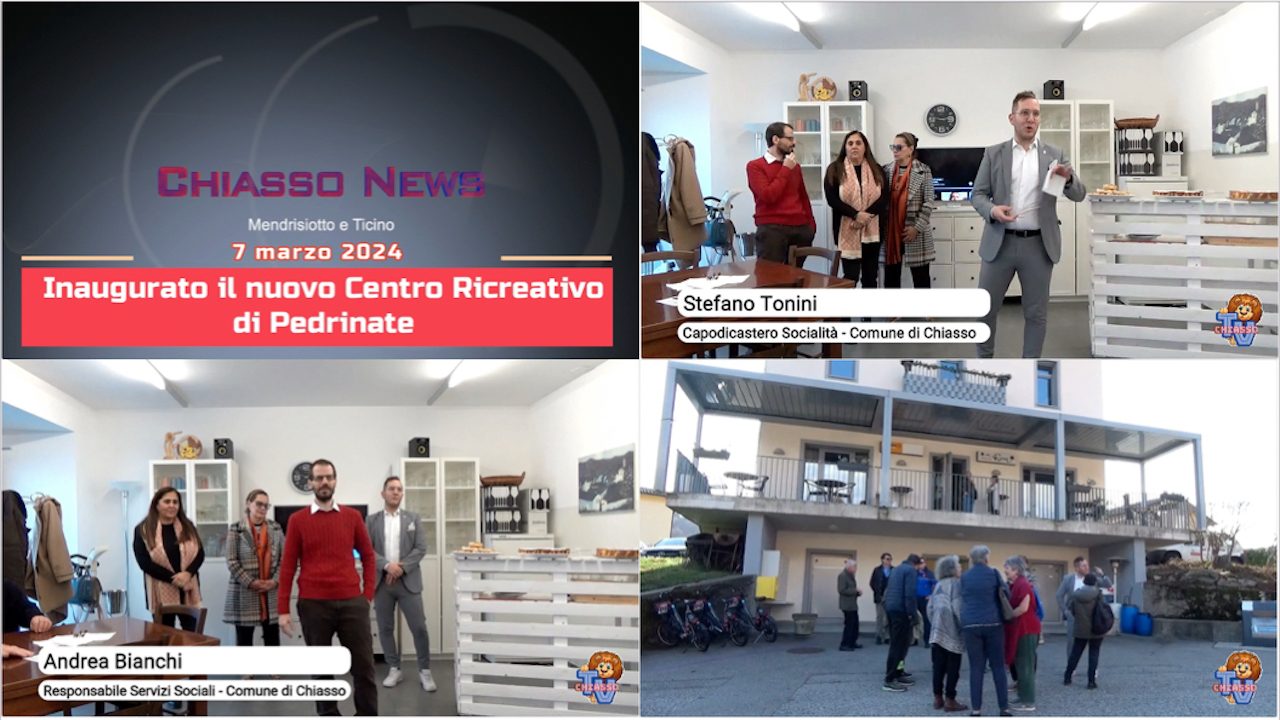 'Chiasso News 7 marzo 2024 - Nuovo Centro Ricreativo a Pedrinate ' episoode image