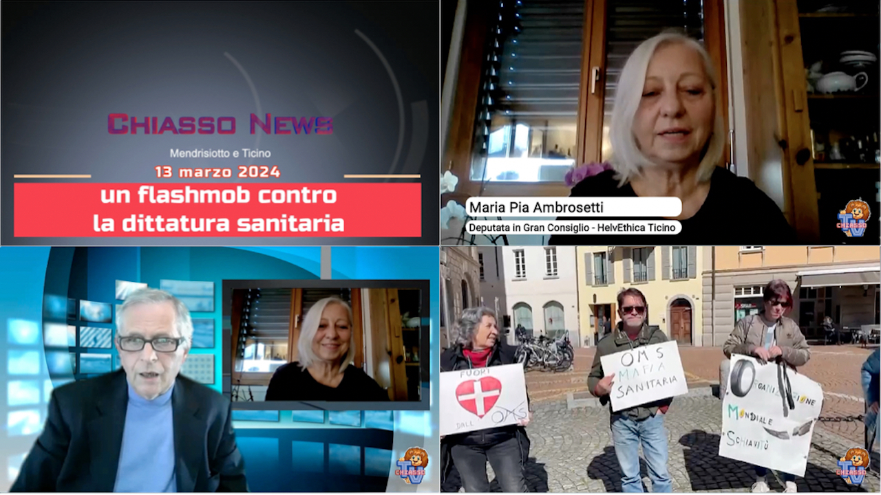 'Chiasso News 13 marzo 2024 - Flashmob contro la dittatura sanitaria ' episoode image