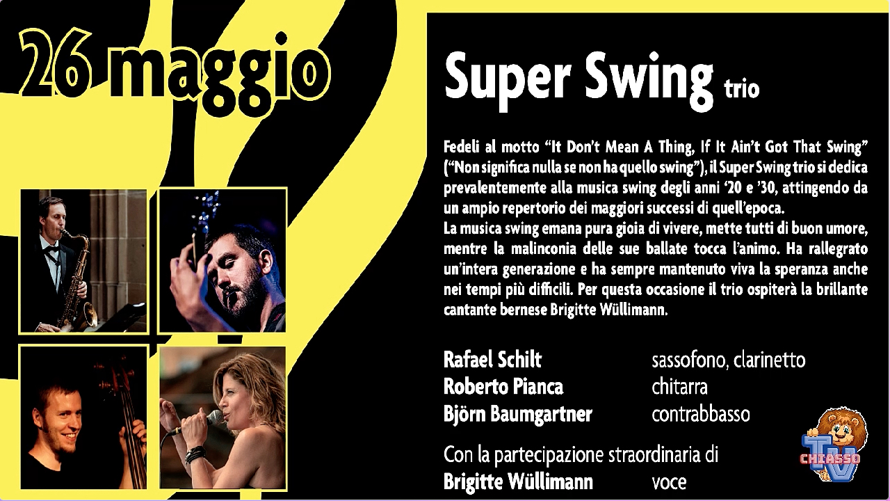 'Chiasso News 22 maggio 2024 - Il Super Swing trio a Chiasso ' episoode image