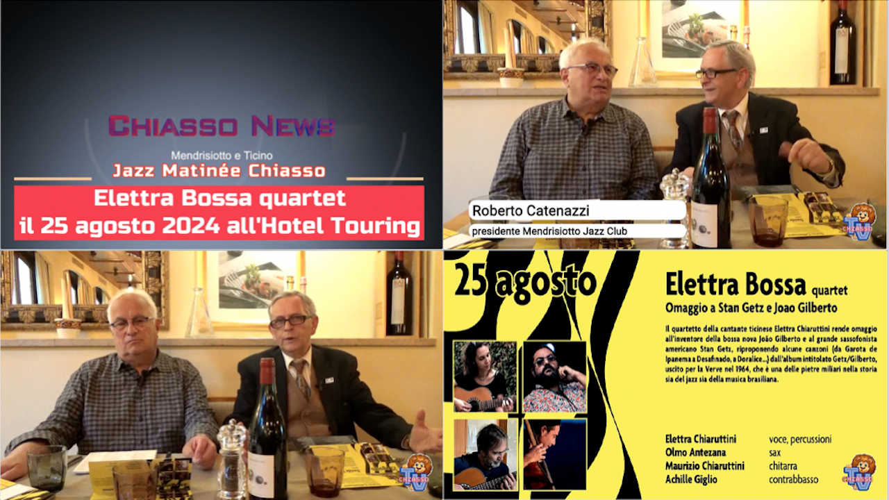 'Chiasso News 20 agosto 2024 - Elettra Bossa al Jazz Matinée del 25 agosto' episoode image