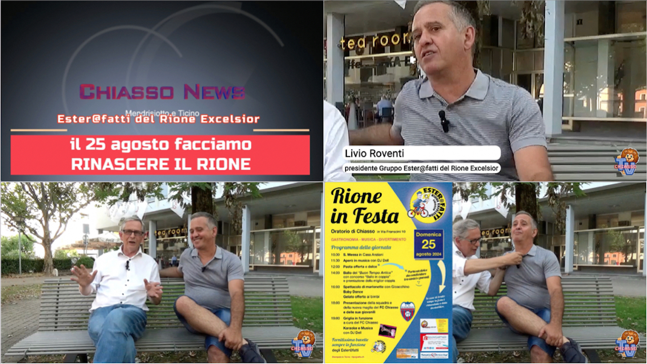 'Chiasso News 21 agosto 2024 - Facciamo rinascere il Rione Excelsior ' episoode image