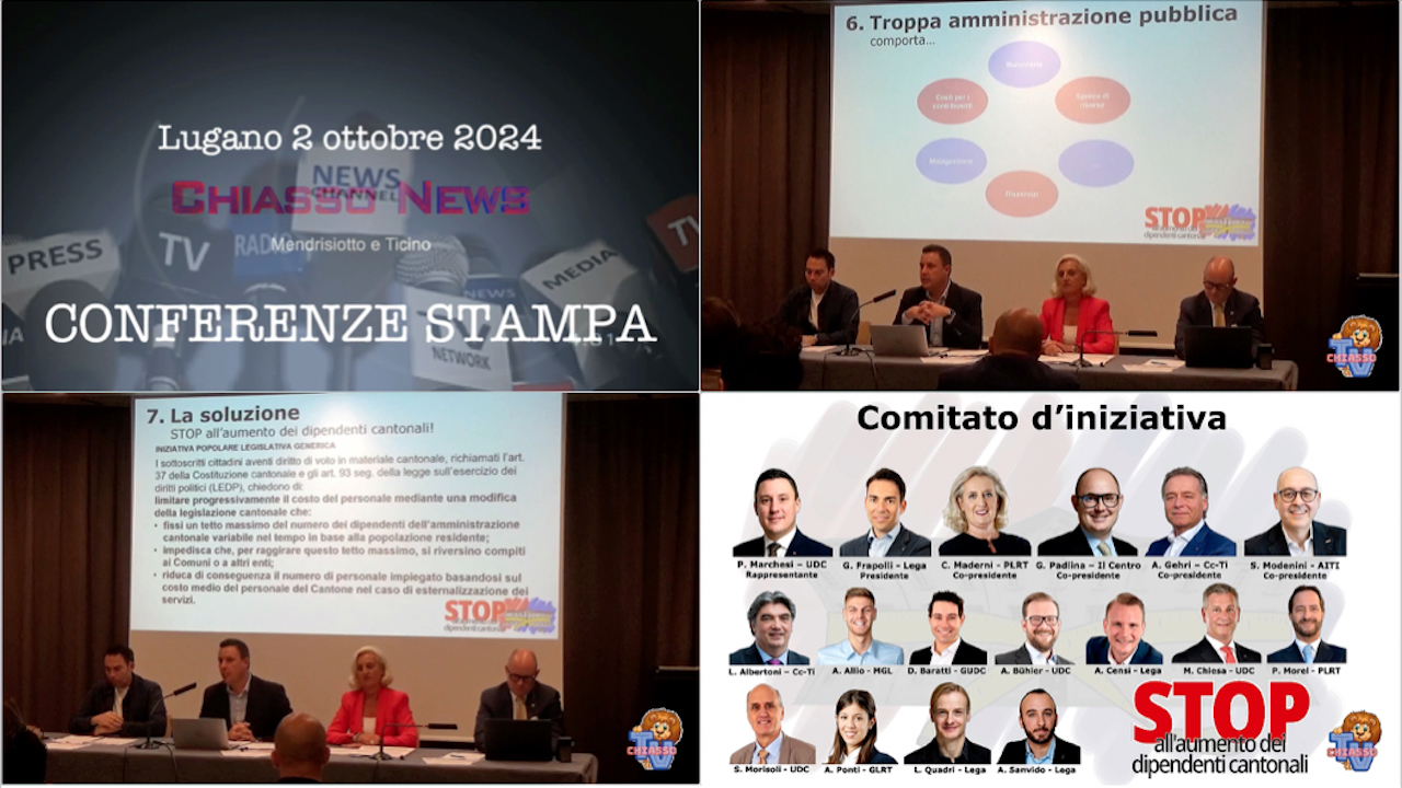 'Conferenza stampa - Iniziativa popolare "STOP all'aumento dei dipendenti cantonali"' episoode image