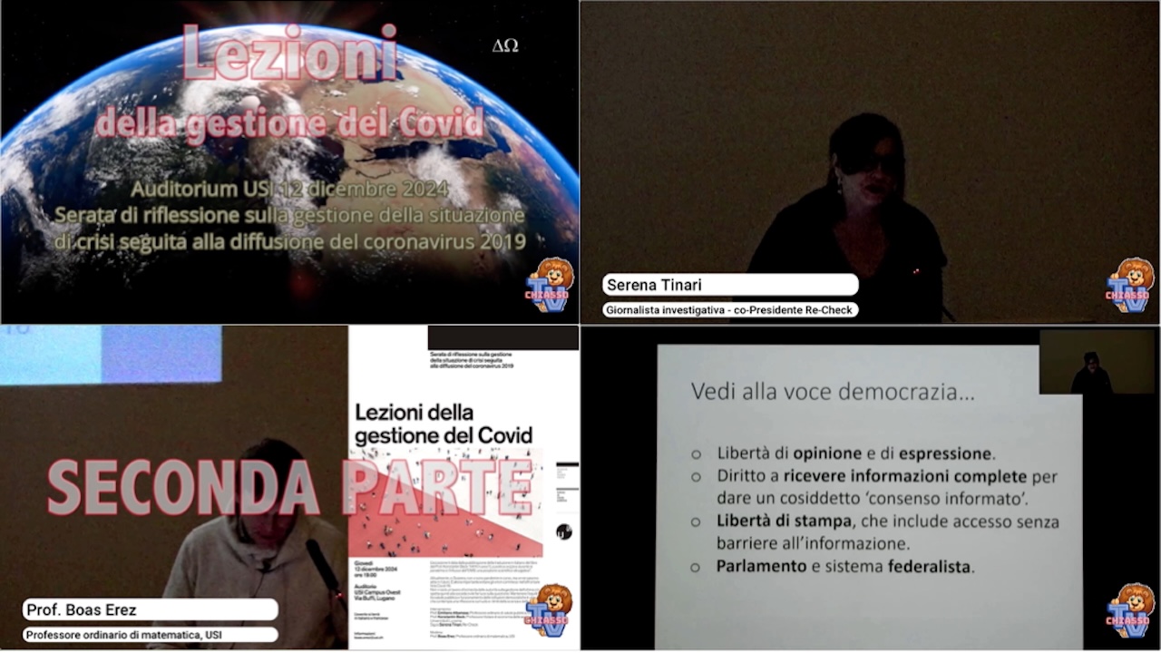 'Lezioni della gestione del Covid - intervento Serena Tinari, giornalista investigativa' episoode image