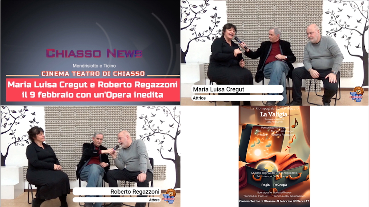 'Maria Luisa Cregut e Roberto Regazzoni con un'Opera inedita al Cinema Teatro di Chiasso' episoode image